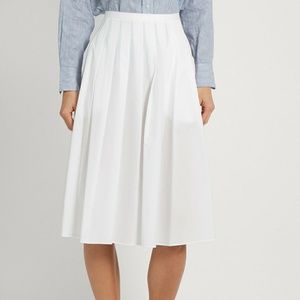 Vince Pleated Cotton Skirt